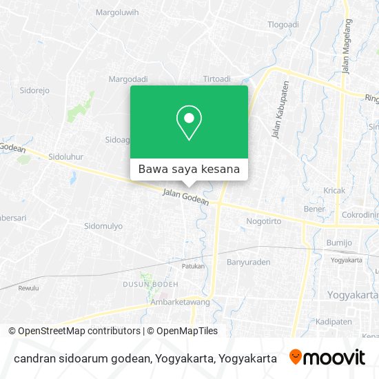 Peta candran sidoarum godean, Yogyakarta
