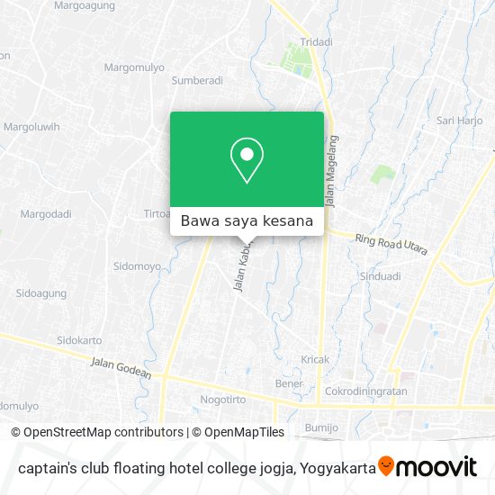 Peta captain's club floating hotel college jogja