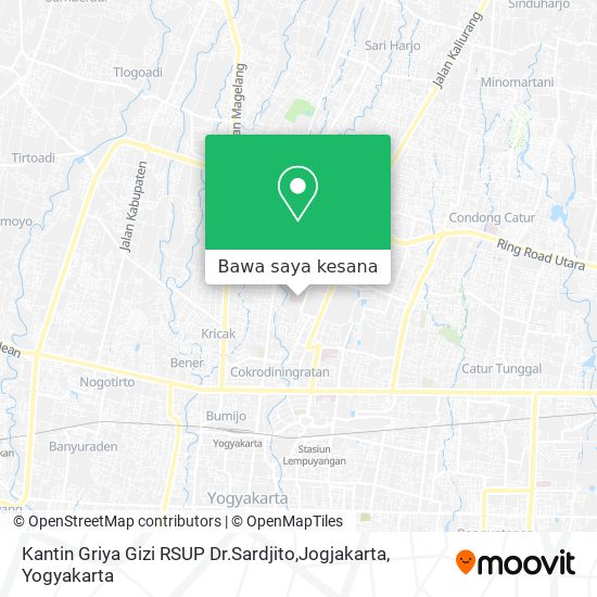 Peta Kantin Griya Gizi RSUP Dr.Sardjito,Jogjakarta