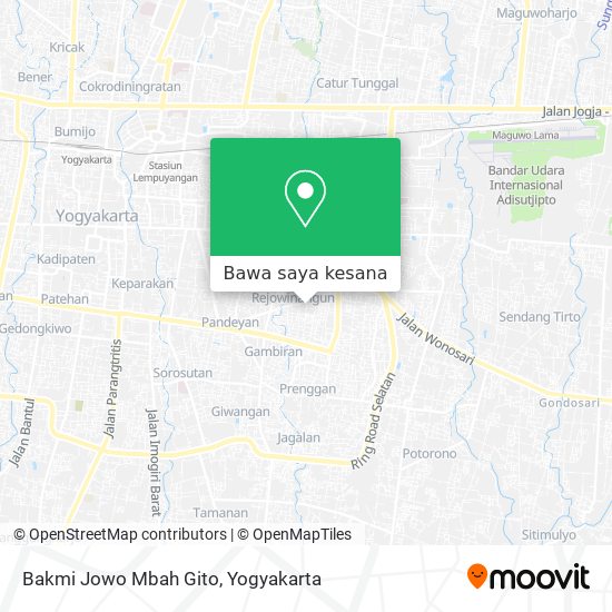 Peta Bakmi Jowo Mbah Gito