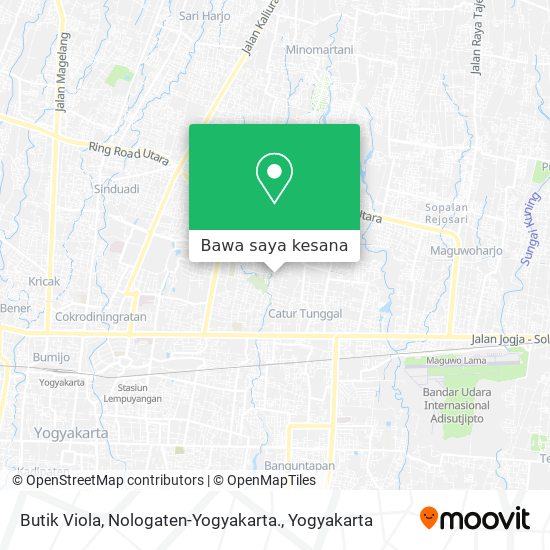 Peta Butik Viola, Nologaten-Yogyakarta.
