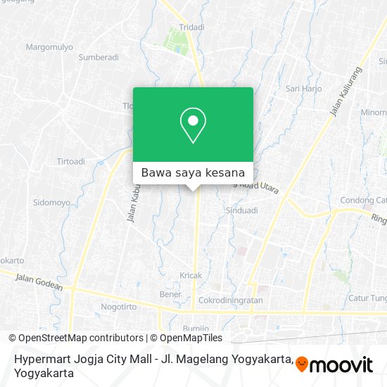 Peta Hypermart Jogja City Mall - Jl. Magelang Yogyakarta