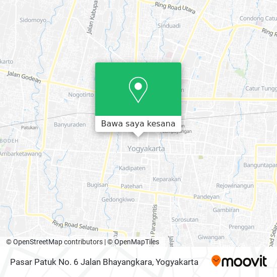 Peta Pasar Patuk No. 6 Jalan Bhayangkara