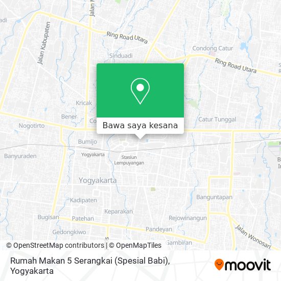 Peta Rumah Makan 5 Serangkai (Spesial Babi)