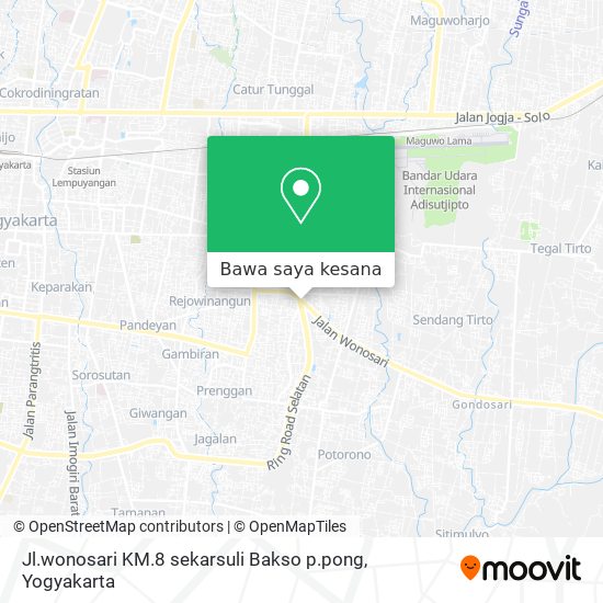 Peta Jl.wonosari KM.8 sekarsuli Bakso p.pong