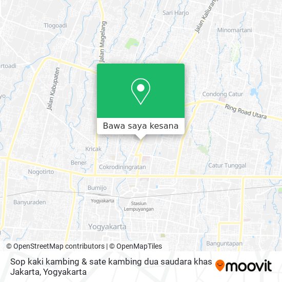 Peta Sop kaki kambing & sate kambing dua saudara khas Jakarta