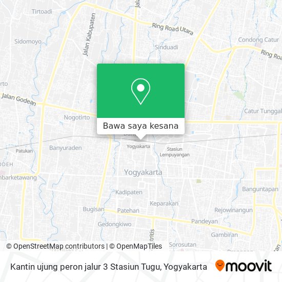 Peta Kantin ujung peron jalur 3 Stasiun Tugu