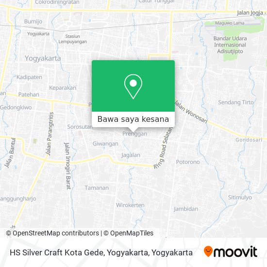 Peta HS Silver Craft Kota Gede, Yogyakarta