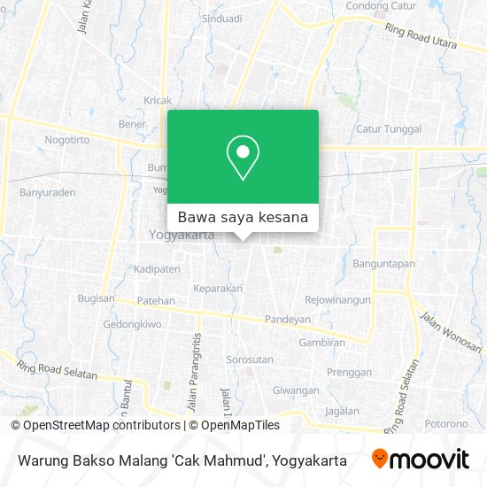 Peta Warung Bakso Malang 'Cak Mahmud'