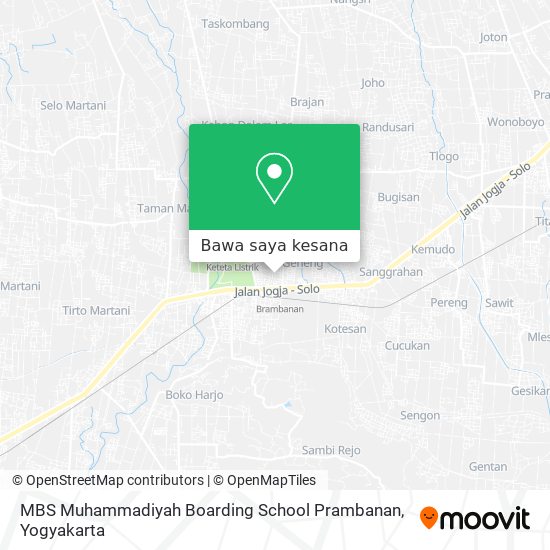 Peta MBS Muhammadiyah Boarding School Prambanan