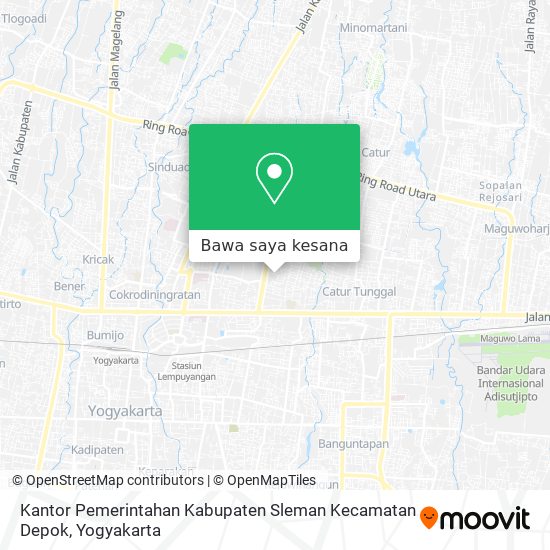 Peta Kantor Pemerintahan Kabupaten Sleman Kecamatan Depok