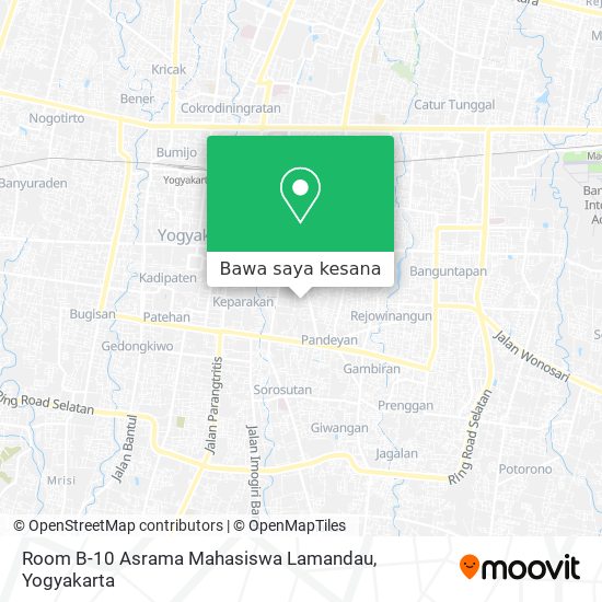 Peta Room B-10 Asrama Mahasiswa Lamandau