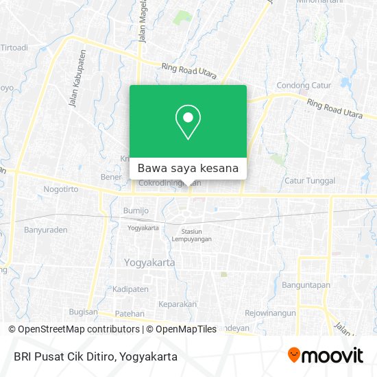 Peta BRI Pusat Cik Ditiro
