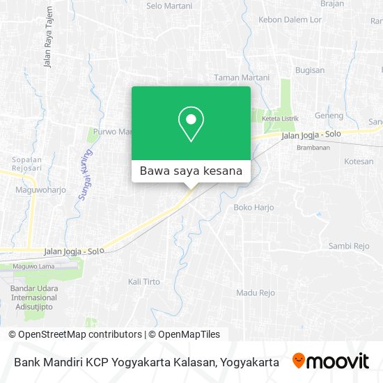 Peta Bank Mandiri KCP Yogyakarta Kalasan