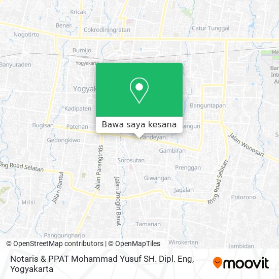Peta Notaris & PPAT Mohammad Yusuf SH. Dipl. Eng