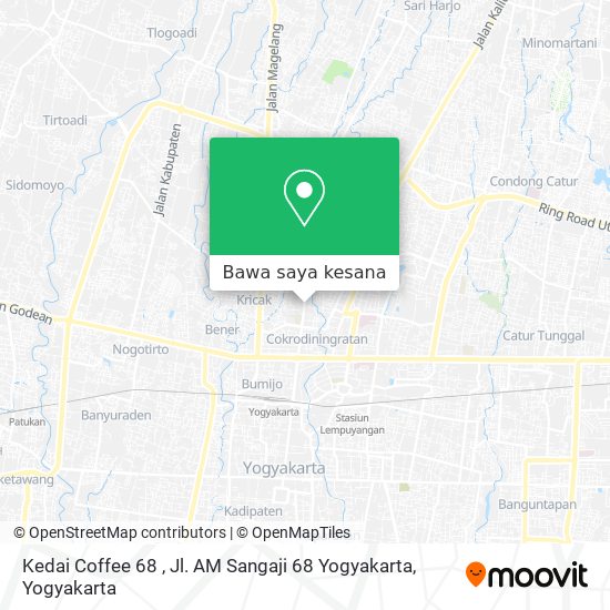 Peta Kedai Coffee 68 , Jl. AM Sangaji 68 Yogyakarta