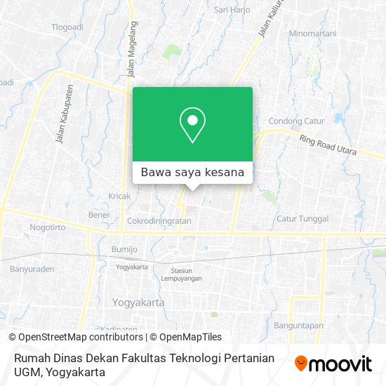 Peta Rumah Dinas Dekan Fakultas Teknologi Pertanian UGM