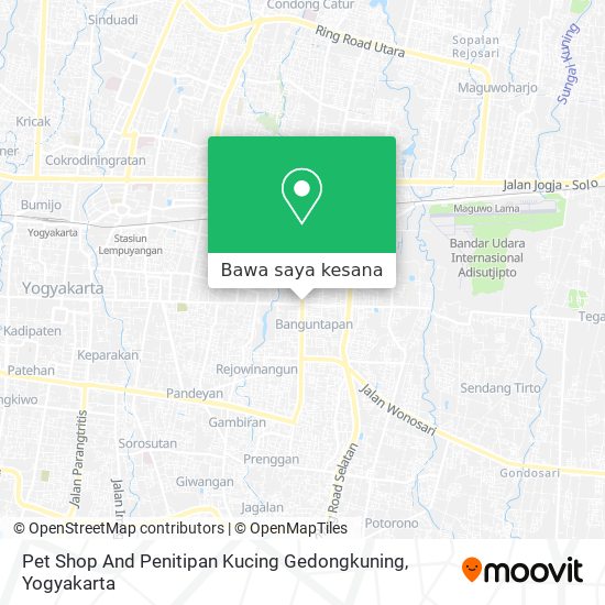 Peta Pet Shop And Penitipan Kucing Gedongkuning