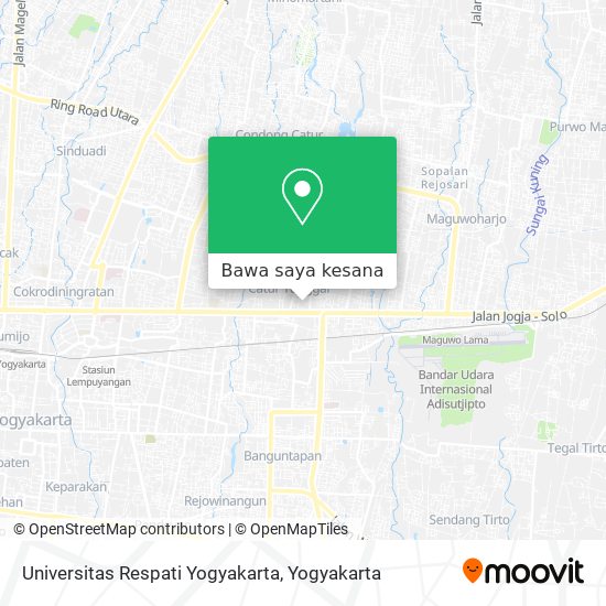 Peta Universitas Respati Yogyakarta