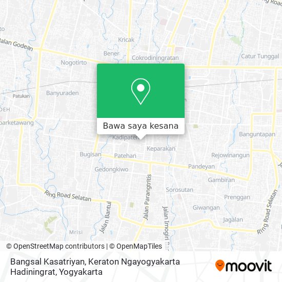 Peta Bangsal Kasatriyan, Keraton Ngayogyakarta Hadiningrat