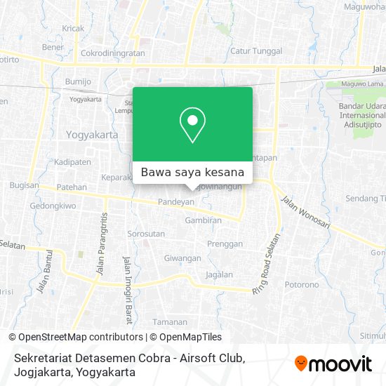 Peta Sekretariat Detasemen Cobra - Airsoft Club, Jogjakarta