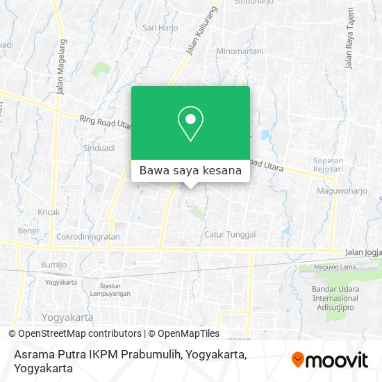 Peta Asrama Putra IKPM Prabumulih, Yogyakarta