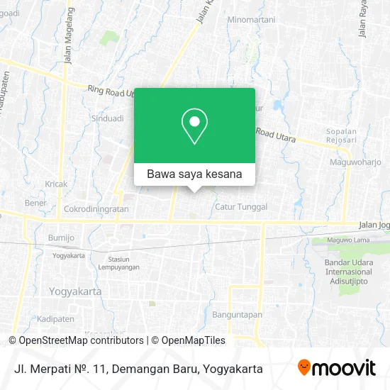 Peta Jl. Merpati  №. 11, Demangan Baru