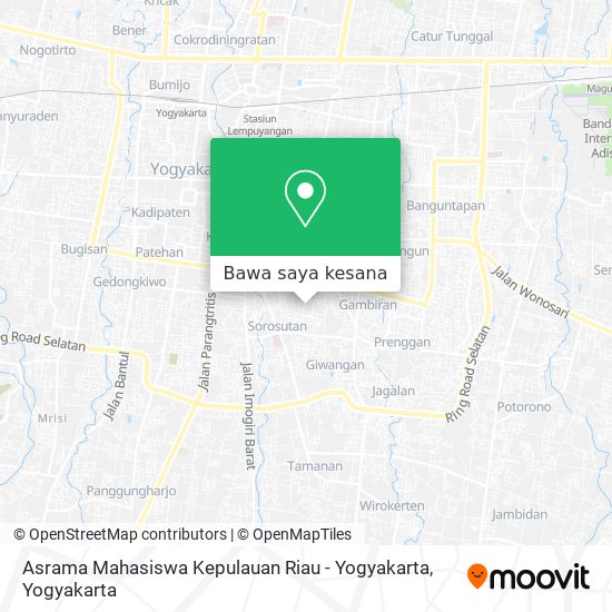 Peta Asrama Mahasiswa Kepulauan Riau - Yogyakarta
