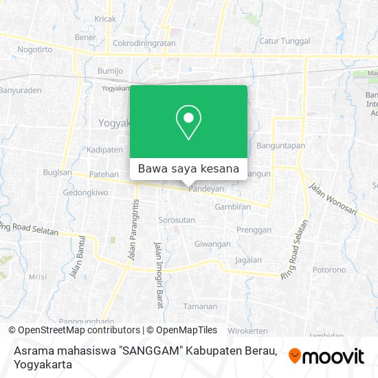 Peta Asrama mahasiswa "SANGGAM" Kabupaten Berau