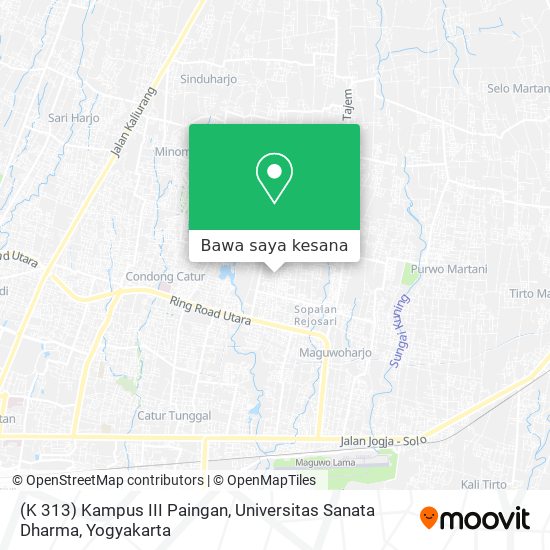 Peta (K 313) Kampus III Paingan, Universitas Sanata Dharma