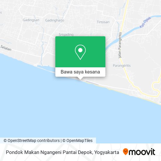 Peta Pondok Makan Ngangeni Pantai Depok