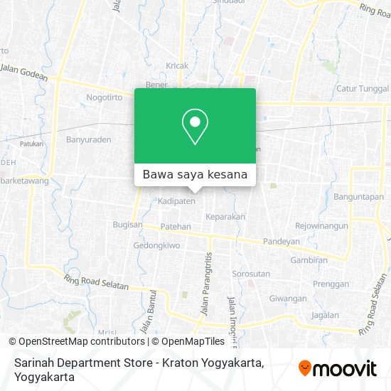 Peta Sarinah Department Store - Kraton Yogyakarta