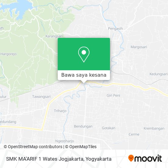 Peta SMK MA'ARIF 1 Wates Jogjakarta
