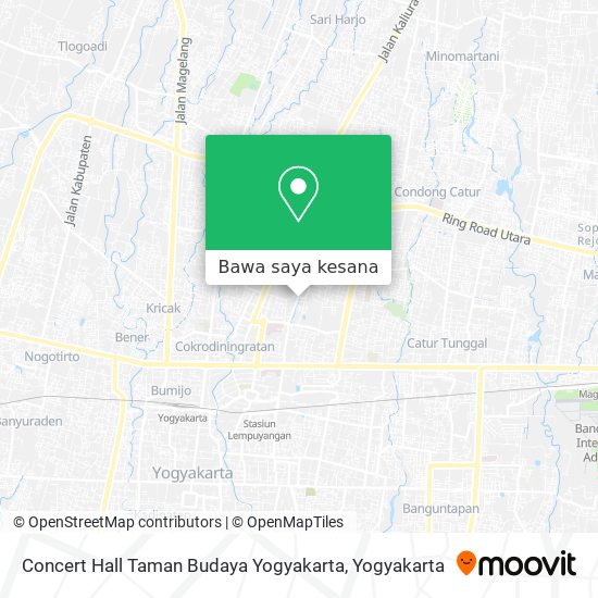 Peta Concert Hall Taman Budaya Yogyakarta