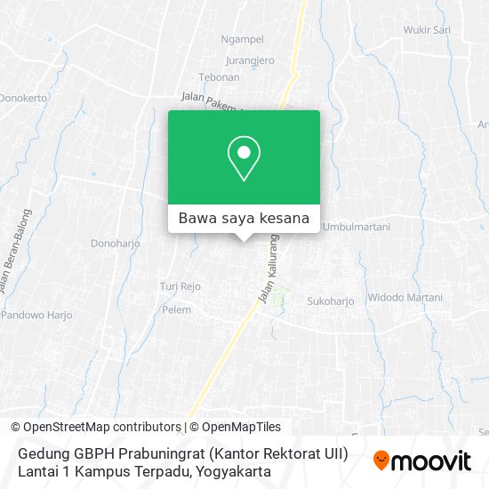 Peta Gedung GBPH Prabuningrat (Kantor Rektorat UII) Lantai 1 Kampus Terpadu