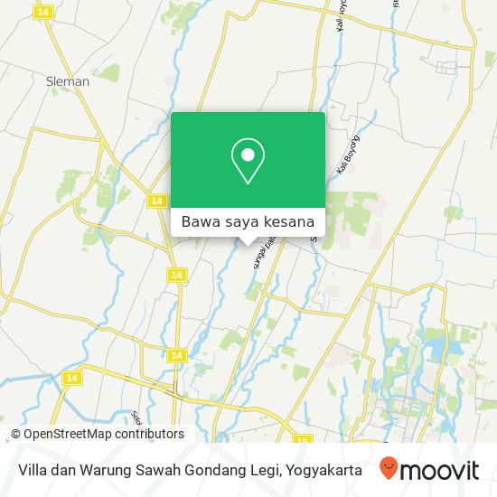 Peta Villa dan Warung Sawah Gondang Legi