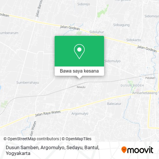 Peta Dusun Samben, Argomulyo, Sedayu, Bantul