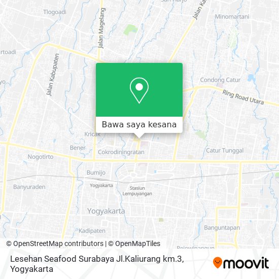 Peta Lesehan Seafood Surabaya Jl.Kaliurang km.3