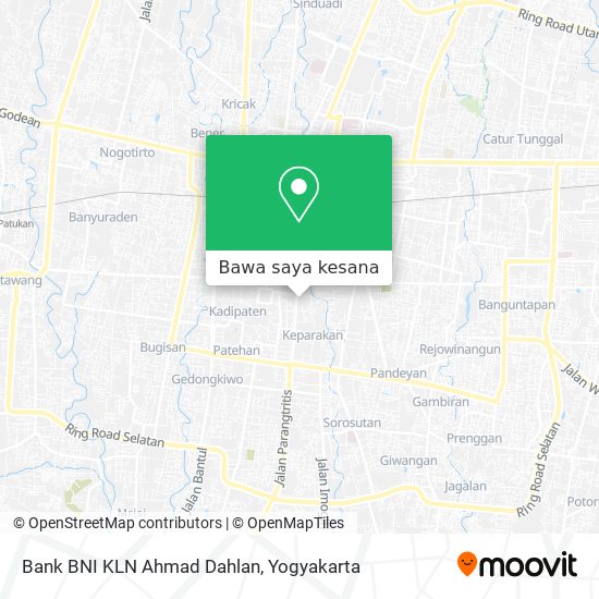 Peta Bank BNI KLN Ahmad Dahlan