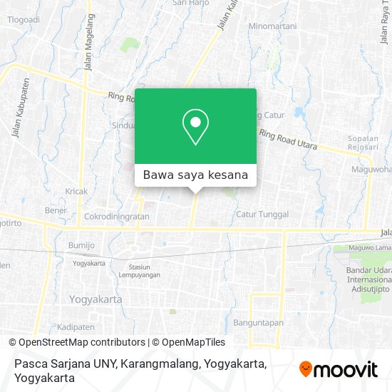 Peta Pasca Sarjana UNY, Karangmalang, Yogyakarta