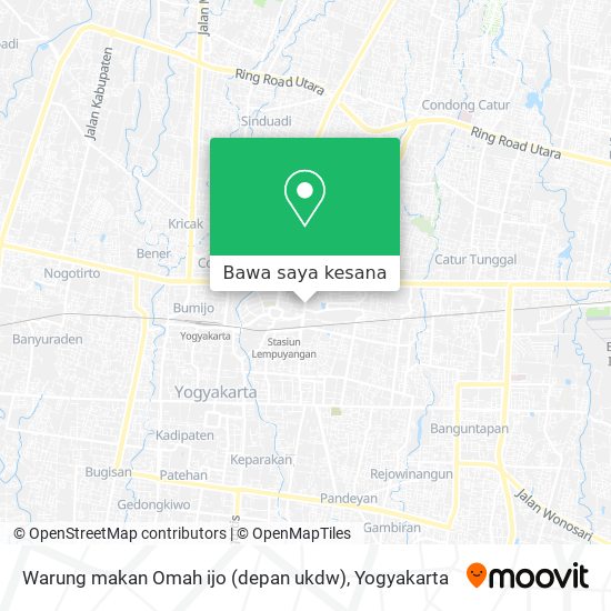 Peta Warung makan Omah ijo (depan ukdw)