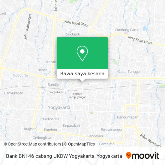 Peta Bank BNI 46 cabang UKDW Yogyakarta