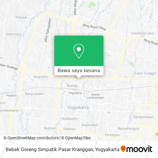 Peta Bebek Goreng Simpatik Pasar Kranggan