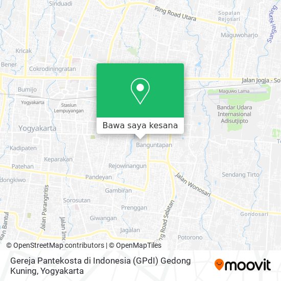 Peta Gereja Pantekosta di Indonesia (GPdI) Gedong Kuning
