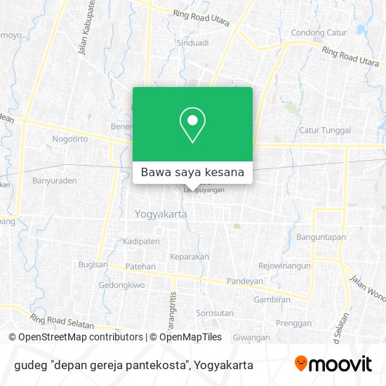 Peta gudeg "depan gereja pantekosta"