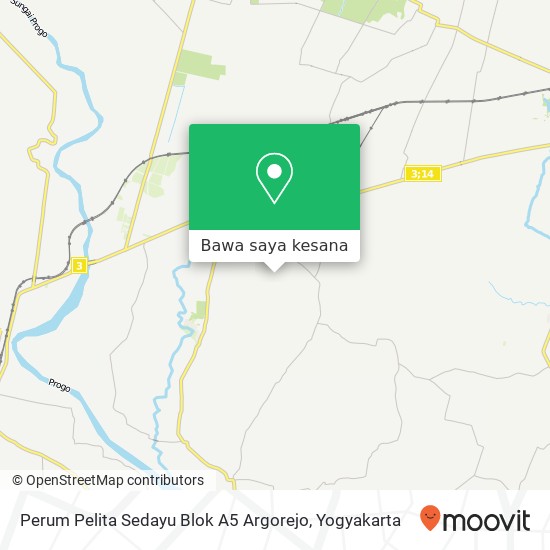 Peta Perum Pelita Sedayu Blok A5 Argorejo