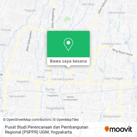 Peta Pusat Studi Perencanaan dan Pembangunan Regional (PSPPR) UGM