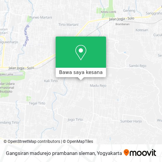 Peta Gangsiran madurejo prambanan sleman