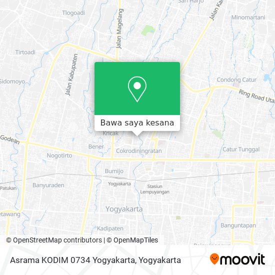 Peta Asrama KODIM 0734 Yogyakarta