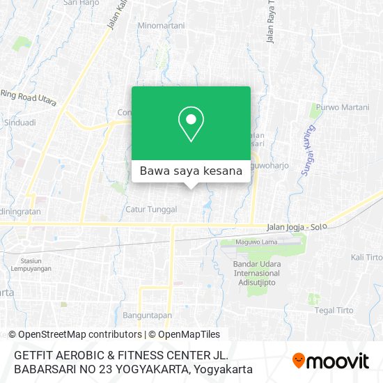 Peta GETFIT AEROBIC & FITNESS CENTER JL. BABARSARI NO 23 YOGYAKARTA